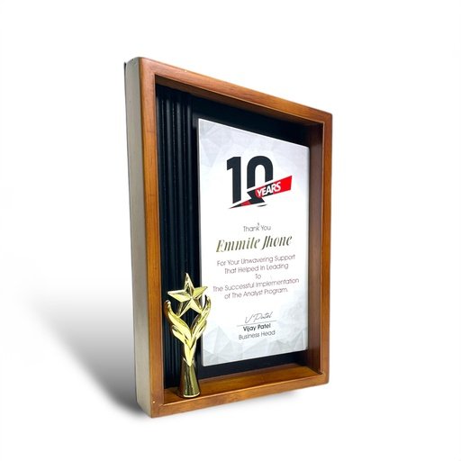 10 Years Appreciation Award with Golden Figurine