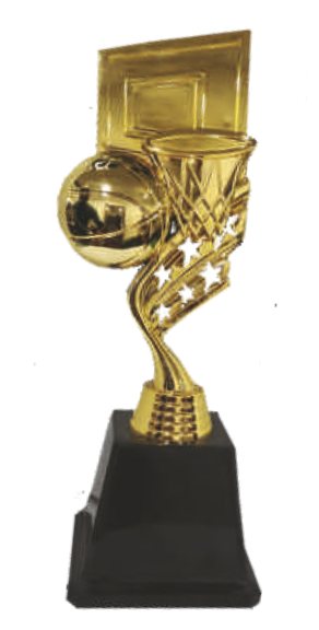 Basketball Gold Trophy with Stars