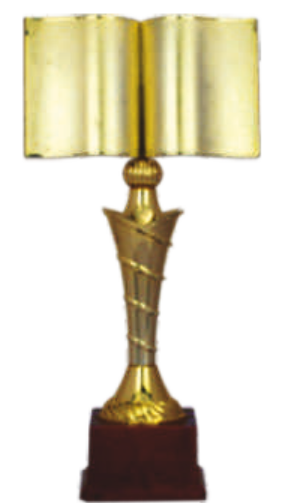 Book Shaped Gold Trophy